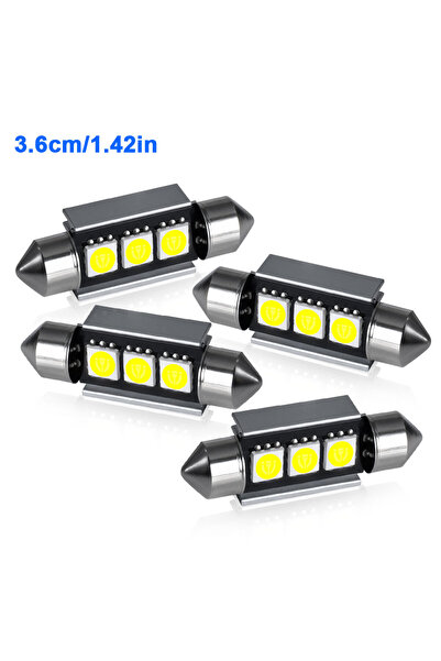 Choice6 4 قطع 36 مم، 2/4/6/10 قطع، مصابيح إضاءة قراءة LED بيضاء 12 فولت، مقاس...