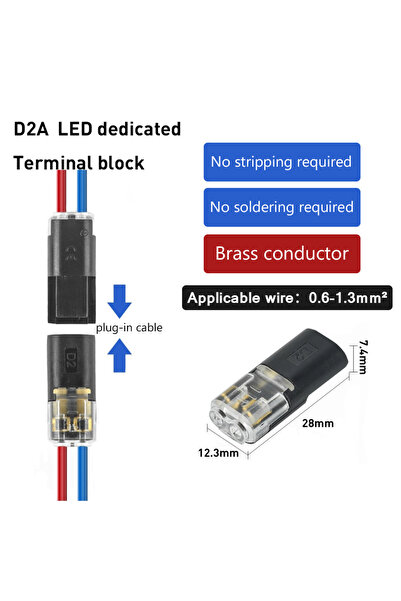 Choice12 10 قطع من موصلات D2A أحادية وثنائية وثلاثية الأطراف من النوع T، موصل...