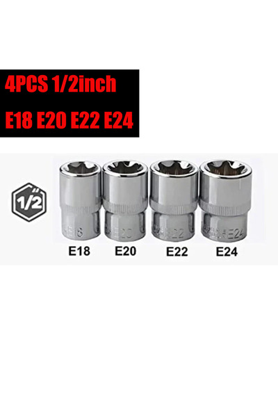 choice2 مجموعة رؤوس توركس نجمية أنثوية من نوع E-Torx مكونة من 4 قطع مع علبة، ...