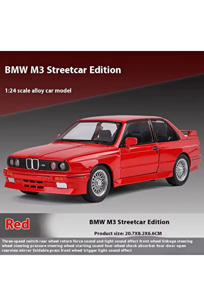 Choice5 Red-nobox 1:24 1988 BMW M3 E30 Alloy Sports Car Model Diecasts Metal ...