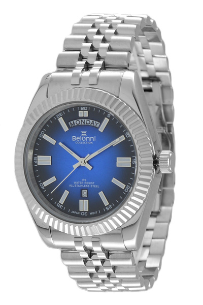 Belonni Collection Erkek Kol Saati Çelik Kordon Takvimli Şık Tasarım 3 ATM Su...