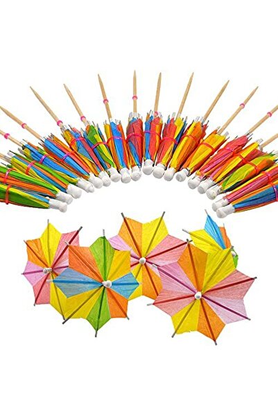 choice2 مجموعة من 10 قطع من زينة الكب كيك على شكل مظلة ورقية هاواي، مثالية لح...