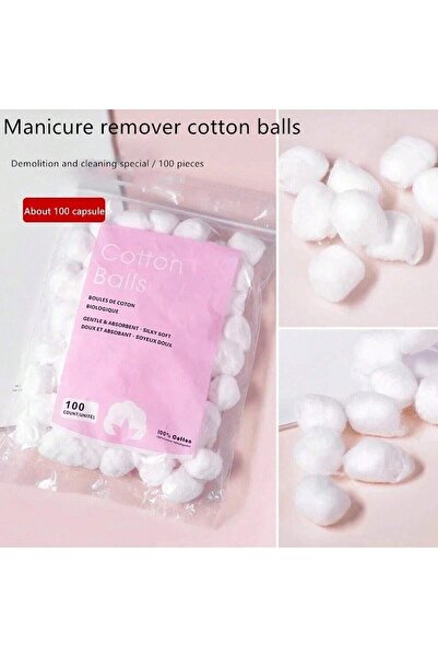 choice2 كرات قطن بيضاء لإزالة طلاء صوف ، 50/100/200 قطعة، أداة تنظيف فن الأظا...