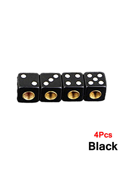 choice2 Black-4Pcs AUTCOAT 4/8Pcs Dice Tire Valve Stem Caps, Universal Plasti...