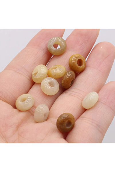 Choice14 5x10mm Yellow Jade 10pc Natural Stone Beads Loose Turquoises Quartz ...
