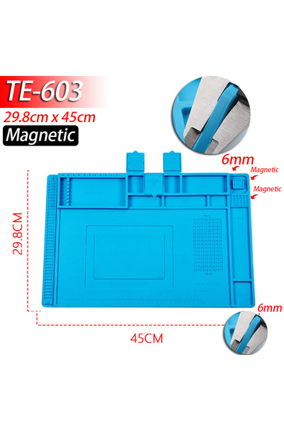 Choice7 TE603 Soldering Station Mat Silicone Work Mat Heat Resistant 932°F An...