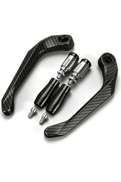 Choice5 واقيات يد سوداء مطورة من الألومنيوم للدراجات النارية - مقاس عالمي، وا...