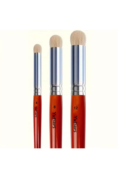 Choice5 مجموعة فرش طلاء مصغرة برتقالية اللون مكونة من 3 قطع - فرش جافة فاخرة ...