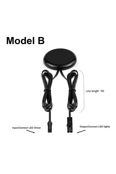 Choice مفتاح تعتيم إضاءة LED موديل B-أسود 12 فولت 5 أمبير/24 فولت 3 أمبير، يُ...