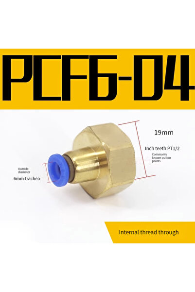 Choice15 1pcs PCF6-04 1/10pcs PCF Air Pipe Fitting 4 6 8 10 12mm Hose Tube 1/...