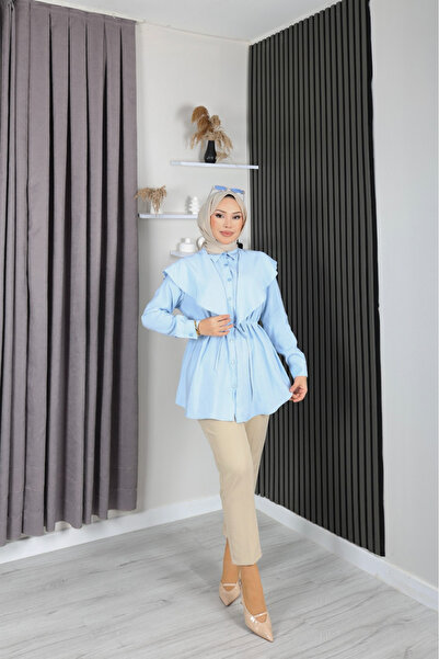 Nergis Neva Butik New Season Cape Modal Tunic