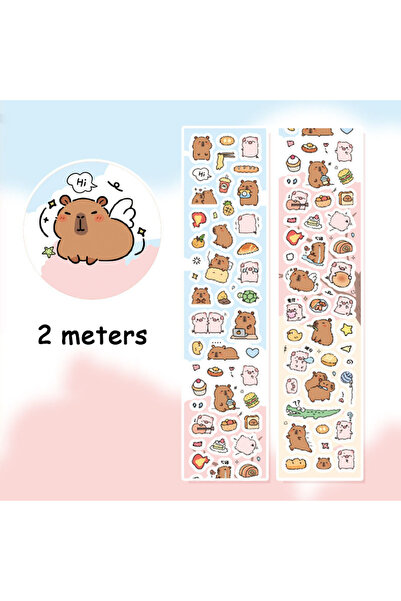 Choice1 ملصقات شريطية لطيفة على شكل حيوانات، لفائف ربع بوصة، كتيبات حيوانات أ...