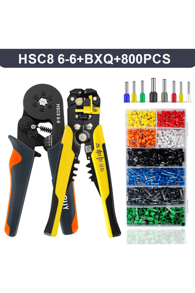 Choice1 6-6 BXQ 800PCS Self-Adjusting Wire Strippers and Crimper Tool,Hexagon...