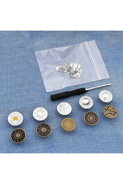 Choice3 03 10PCs metal butt snaps screwdriver for clothes jeans retro free se...