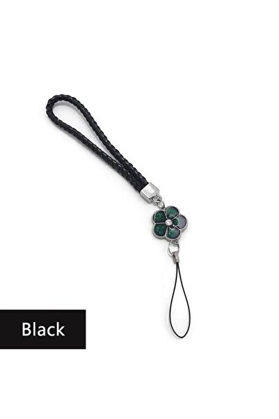 Choice4 Black Small Flower Phone Strap Phone Wrist Strap for USB ID Card Keyc...