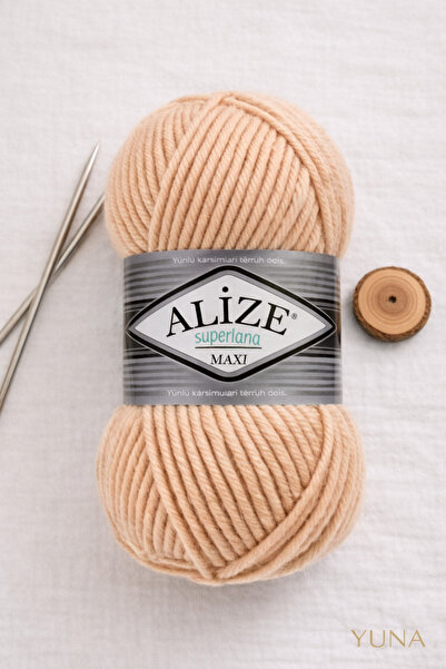 Alize خيط حياكة شتوي سميك من سوبرلانا ماكسي 502 ميركان