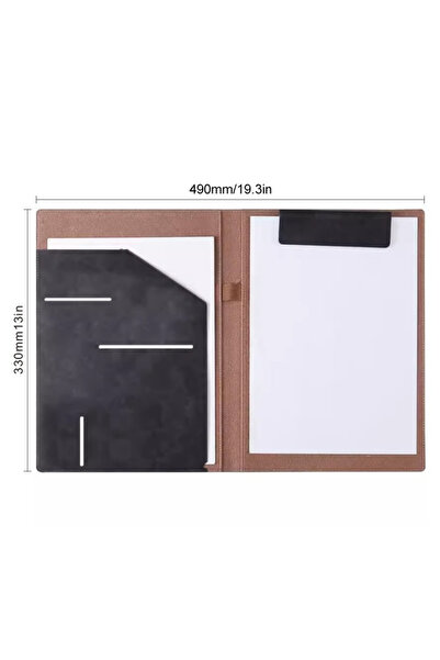 Choice3 مجلد أعمال أسود A4 من جلد، مشبك لتوقيع هذا العقد، دفتر بيانات، تخزين ...