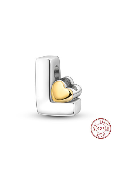 choice2 L Classic 925 Sterling Silver 26 Letters A-Z Alphabet Charm Heart Lov...