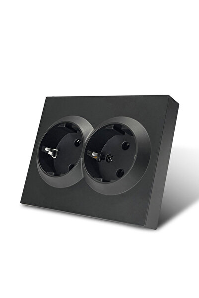 choice2 EU 2 Socket With Ground Black 250V Plugs Socket Electrical Outlets Po...