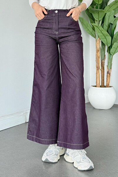 Şulemoda Giyim Wide Leg Jeans Plum