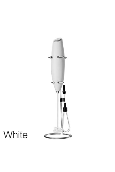 Choice1 خفاقة حليب كهربائية بيضاء قوية، مضرب يدوي صغير لتحضير القهوة واللاتيه...