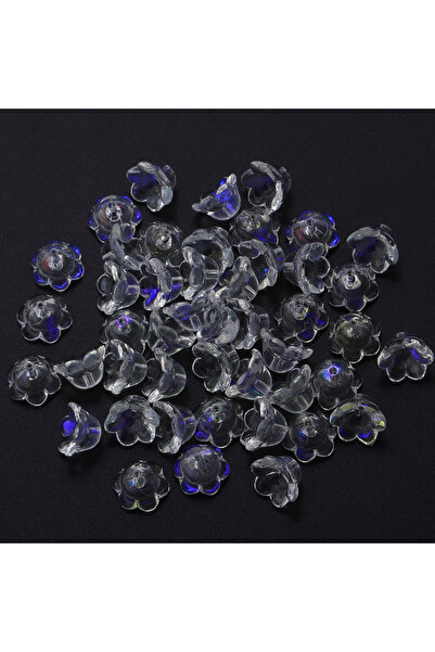 Choice1 White 50pcs Colorful Lily of the Valley 12x7.5mm Lampwork Glass Beads...