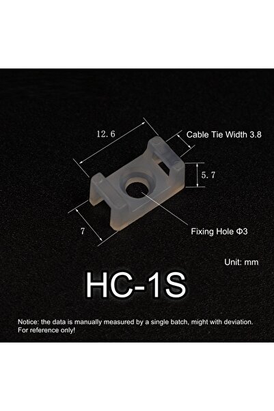 choice2 White HC-1S 100pcs 100pcs Plastic Screw Mounted Cable Tie Holder PC B...