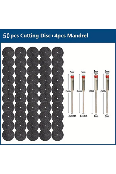 choice2 50pcs 4pcs Shank Abrasive Cutting Disc 32mm With Mandrels Grinding Wh...