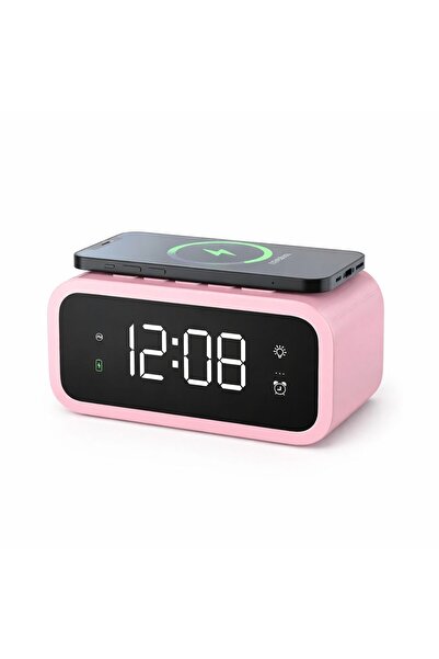 dehkah 4-in-1 Smart Table Lamp: LED Digital Clock with Mirror Display + Bluet...