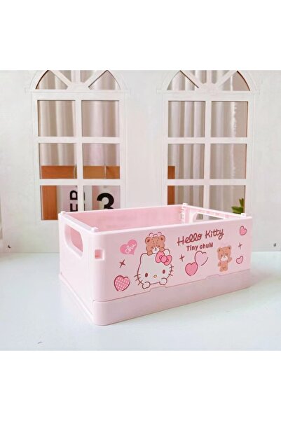 choice2 5 منظم مكتب سانريو، سلة هيلو كيتي، صندوق تخزين شيباوا قابل للطي والتك...