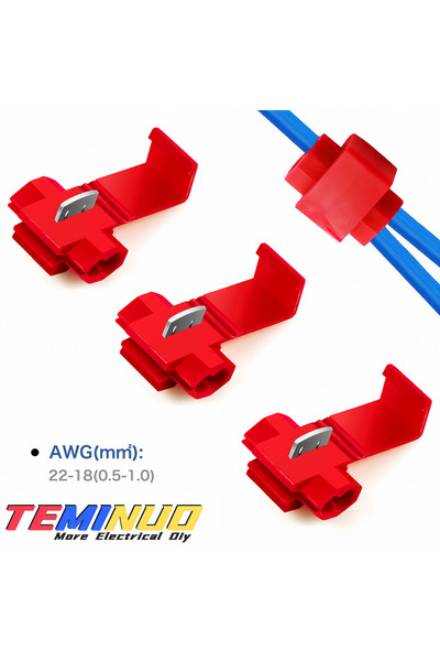 choice2 30pcs Red 85/50/30pcs solderless quick splice snap wire connector, co...