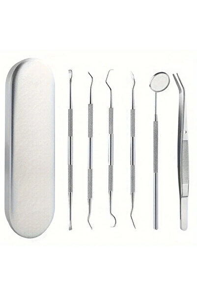 Choice1 طقم العناية بالأسنان الاحترافي المكون من 6 قطع - منظف اللسان المصنوع ...