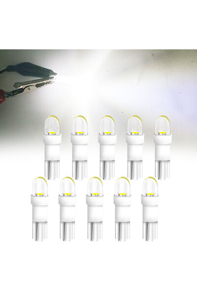 Choice3 10PCS White 10PCS Pure Color Lighting LED T5 W1.2W W2.3W Car Instrume...