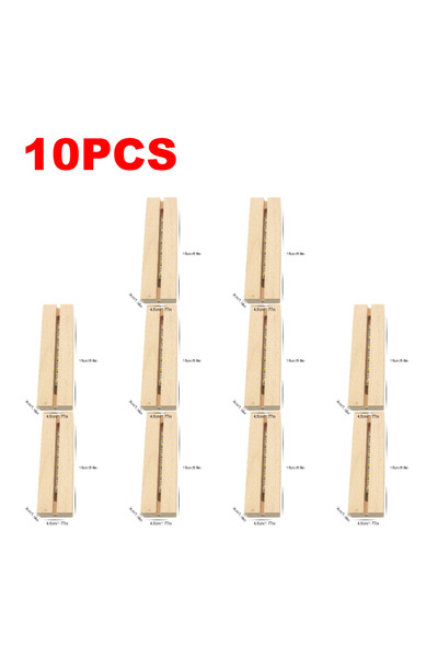 Choice1 10 قطع من حامل إضاءة LED خشبي، حامل إضاءة كريستالي خشبي، قاعدة لوحة إ...