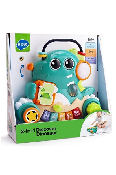 Hola Toys Интерактивна играчка Hola 2 в 1 - Открийте динозавъра