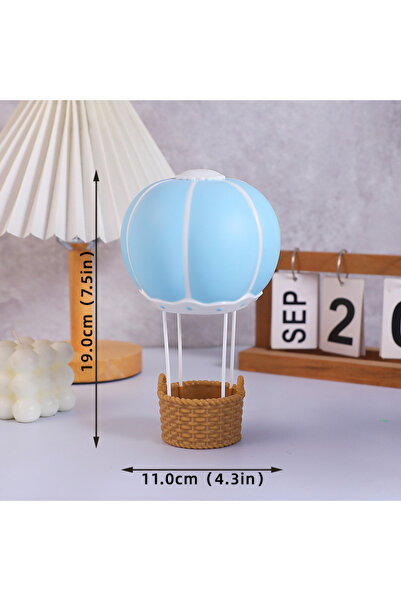 Choice16 زينة كعكة على شكل بالون أزرق جديد، بالون هواء ساخن، زينة كعكة على شك...