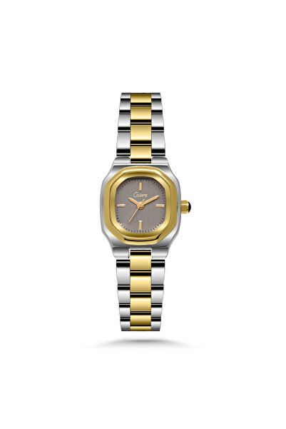 catera Women's gold-tone watch with a white dial - elegant details