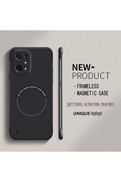 Choice3 Find X5 Black Ultra Thin Hard PC Magnetic Frameless Phone Case For Re...