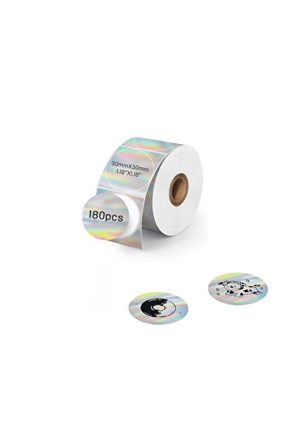 Choice1 ملصق طابعة ملصقات حرارية ثلاثية الأبعاد من كايشن، فضي اللون، 30 مم (د...