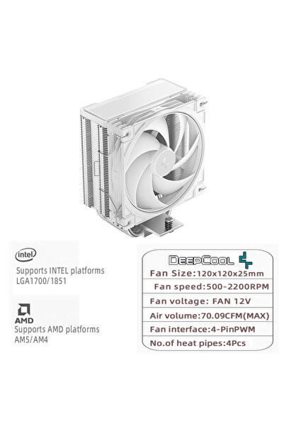Choice3 As Show As Show AG400 G2 White DEEPCOOL AG400 4 Heat Pipe CPU Air-Coo...