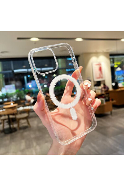 Choice20 جراب شحن لاسلكي مغناطيسي شفاف أنيق لهاتف iPhone 13 mini بدون تغليف، ...