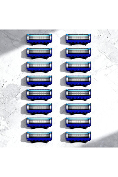 Choice1 16 شفرة حلاقة يدوية للرجال، رأس قابل للاستبدال، خمس طبقات، ثماني شفرا...