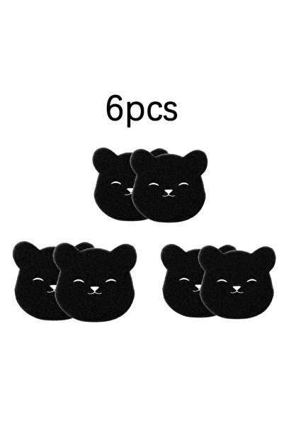 choice2 ٦ قطع (٢-٦ قطع) كرات غسيل على شكل دب لإزالة شعر الحيوانات الأليفة، قا...