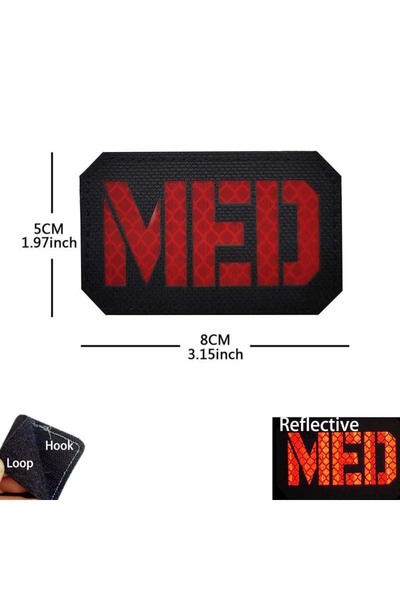 Choice27 14-MED Black Emergency Rescue Life Star,Medical Cross,Medic,MED Firs...