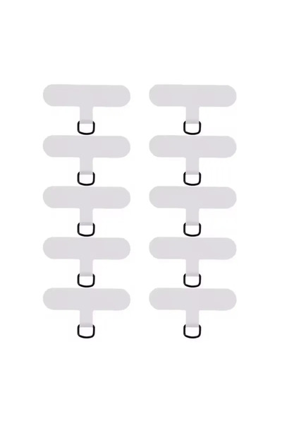choice2 ١٠ قطع من النايلون الأبيض، حزام على شكل حرف T للهاتف المحمول، غطاء مض...