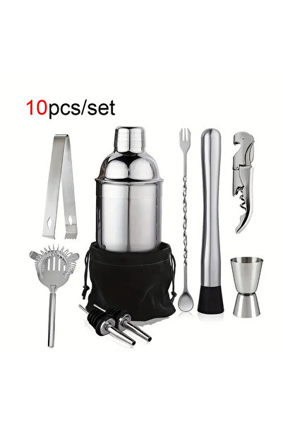 Choice13 550ml 10pcs 1/3/6/9/11pcs Cocktail Shaker Set Stainless Steel Barten...