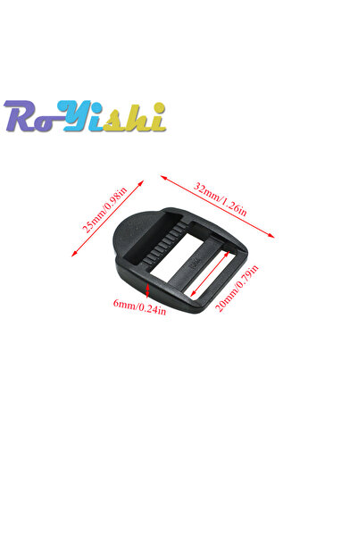 Choice3 5pcs Webbing Size 20mm 5 Pcs/Pack Ladder Lock Slider Plastic Buckles ...