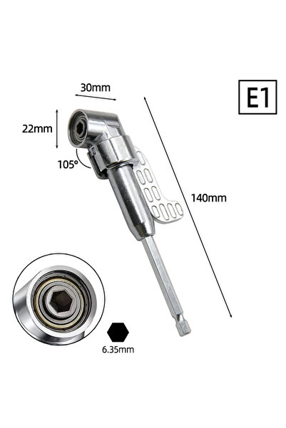 Choice9 E1 105 زاوية 90/105/360 درجة، ساق سداسية 1/4 بوصة، محول مغناطيسي، مثا...