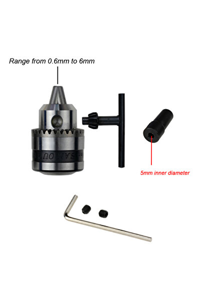 Choice3 Chuck Shaft 5mm Mini Electric Drill Chuck Threaded Clamp 0.6mm-6mm B1...