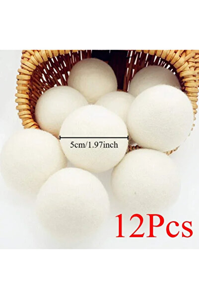 Choice4 12 كرة تجفيف صوف قابلة لإعادة الاستخدام، منعم أقمشة طبيعي، ملحقات غسا...